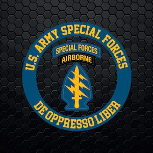 Forze speciali dell'esercito degli Stati Uniti - De Oppresso Liber - Patch Logo Decal Emblem Crest Insignia Tab - Digital Svg Vector Cricut File