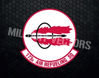 U.S. Air Force (USAF) 173rd Air Refueling Squadron - Patch Logo Decal Emblem Crest Insignia - Digital Svg Vector Cricut File
