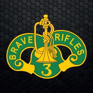 Us Army 3rd Cavalry Regiment/3rd ACR Brave Rifles - Patch Logo Sticker Embleem Crest Insignia - Digitale Svg Eps Jpg Pdf Png Vector Cricut Bestand
