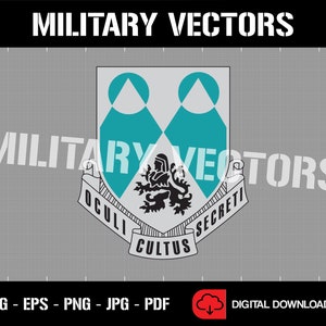 Amerikanska arméns andra militära underrättelsebataljon - Militär underrättelsetjänst - Patch Logo Dekal Emblem Crest Insignia - Digital SVG Vektor Cricut-fil