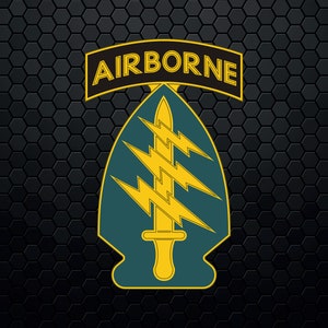 1. Special Forces Command (Luftlandende): U.S. Army Special Forces Unit Logo Aufkleber Emblem Wappen Insignien - Digital Svg Vektor Cricut Datei