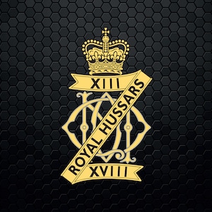 18th Royal Hussars - British Army - Cap Badge Patch Logo Decal Emblem Crest Insignia - Digital Svg Vector Cricut File
