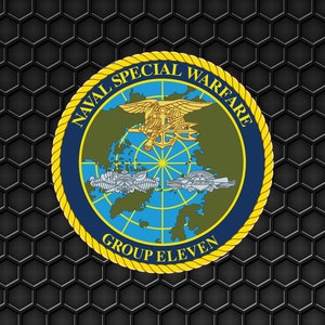 US Navy Naval Special Warfare Group 11 (NSWG-11) - Patch Pin Logo Decal Emblem Crest Insignia - Digital SVG Vector Cricut File