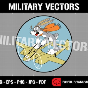 435th Fighter Squadron WW2 - P-38 Lightning - Patch Pin Logo Decal Embleem Crest Insignia - Digitale SVG Vector Cricut File