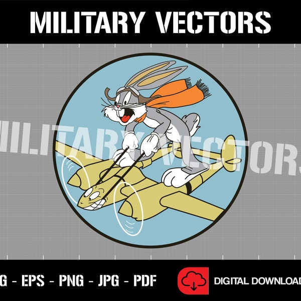 435th Fighter Squadron WW2 - P-38 Lightning - Patch Pin Logo Decal Emblem Crest Insignia - Digital SVG Vector Cricut File