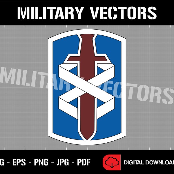 U.S. Army 18th Medical Command - Medical Corps Patch Logo Decal Emblem Crest Insignia - Digital SVG Cricut Vector Cnc Cut File