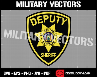 Suffolk County Sheriff - Law Enforcement - Patch Logo Decal Emblem Crest Insignia Badge - Digital SVG Vector Cricut File