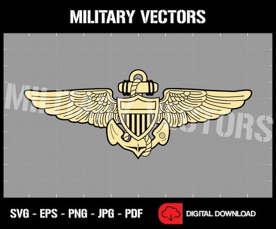 Naval Aviator Wings - U.S. Navy Aviation Pilot - Patch Logo Decal
