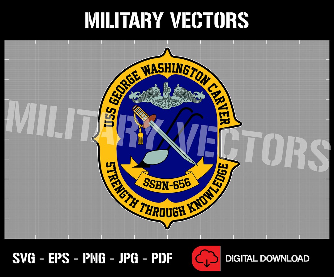USS Washington Carver SSBN656 Ballistic Missile Submarine Logo