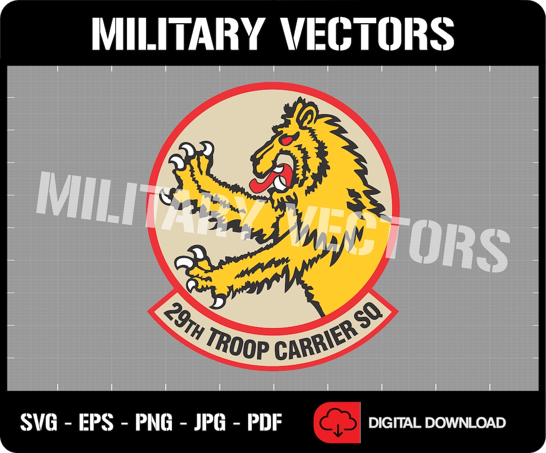 U.S. Air Force 29th Troop Carrier Squadron - USAF - Patch Logo Decal ...