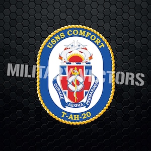 USNS Comfort (T-AH-20) - U.S. Navy Schiff - Aufnäher Logo Aufnäher Wappen Wappen Abzeichen - Digital SVG Vektor Cricut File