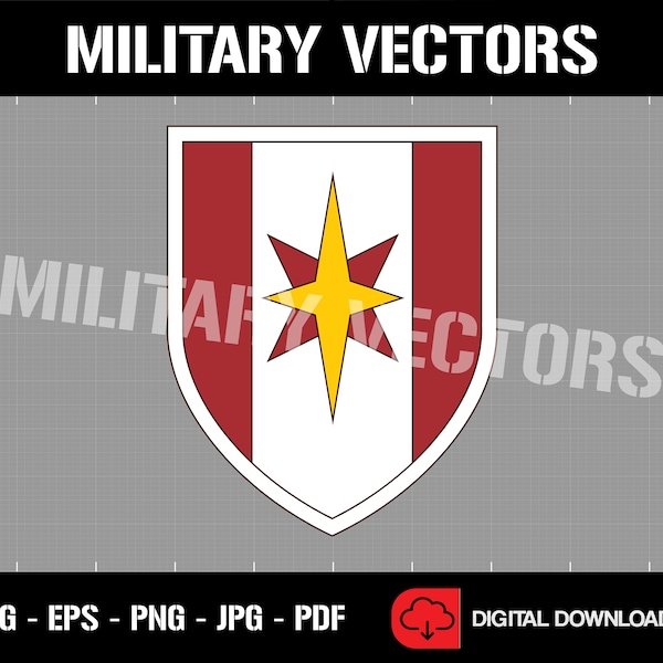 U.S. Army 44th Medical Command - Medical Corps Patch Logo Decal Emblem Crest Insignia - Digital SVG Cricut Vector Cnc Cut File