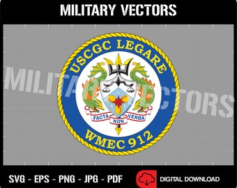 USCGC Legare (WMEC-912) - U.S. Coast Guard Cutter Ship - Patch Pin Logo Decal Emblem Crest Insignia - Digital SVG Vector Cricut File