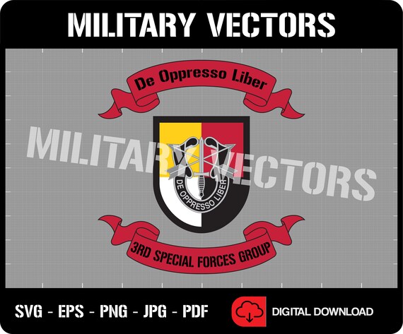 5th Special Forces Group Crest Patch - OD Green & Red - Official Style, Popular Patch 10115