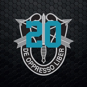 Grupo de Fuerzas Especiales 20 del Ejército de ee.UU. (20th SFG) - De Oppresso Liber Patch Logo Decal Emblem Crest Insignia - Digital Svg Vector Cricut File