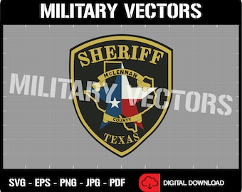 McLennan County Sheriff's Office - Law Enforcement - Patch Logo Decal Emblem Crest Insignia Badge - Digital SVG Vector Cricut File