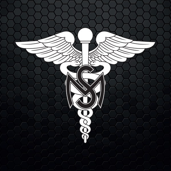 U.S. Army Medical Service Corps Branch - Patch Logo Decal Emblem Crest Insignia - Digital Svg Vector Cricut File