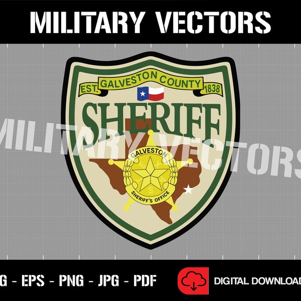 Galveston County Sheriffs Office Etsy UK