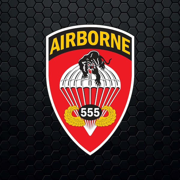 US Army 555th Parachute Infantry Battalion - Patch Logo Decal Emblem Crest Insignia - Digital Svg Eps Jpg Pdf Png Vector Cricut File