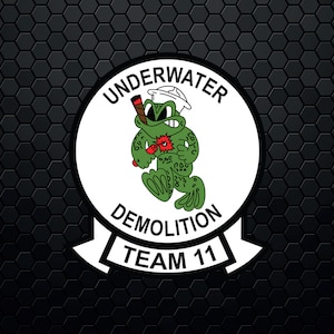US Navy Underwater Demolition Team 11 (UDT-11) - Patch Logo Sticker Embleem Crest Insignia - Digital Svg Vector Cricut File