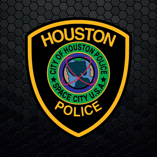 Houston Police Department (HPD) - Patch Logo Decal Emblem Crest Insignia - Digital Svg Eps Vector Cricut File