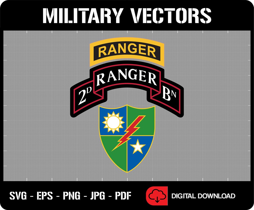 2nd Ranger Battalion U.S. Army Rangers RLTW Patch Logo Decal Emblem
