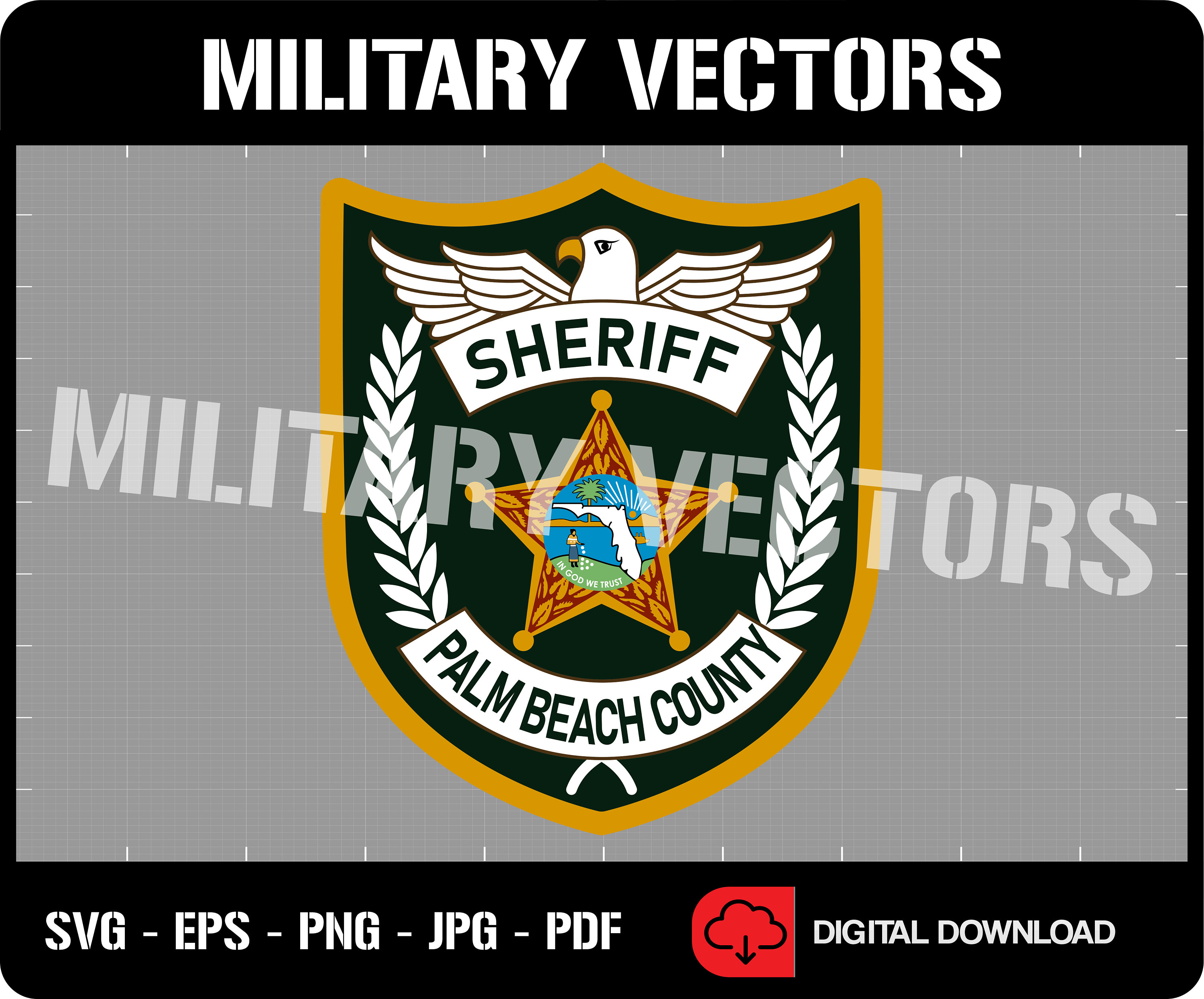 Palm Beach County Sheriff - Law Enforcement - Patch Logo Decal