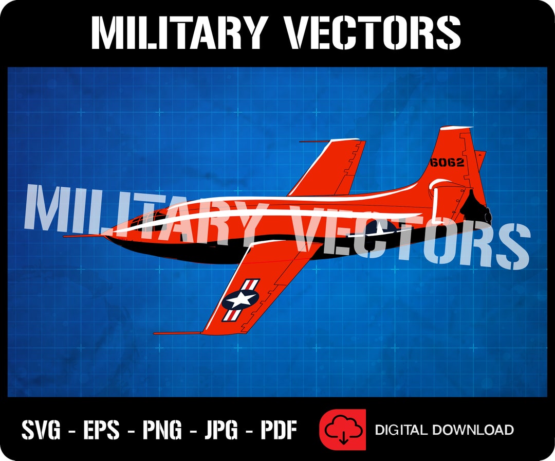 Bell X-1 Military Aircraft Outline Blueprint Diagram - Logo Decal ...