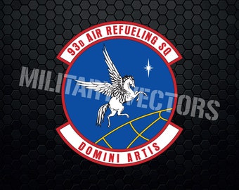 U.S. Air Force (USAF) 93rd Air Refueling Squadron - Patch Logo Decal Emblem Crest Insignia - Digital Svg Vector Cricut File