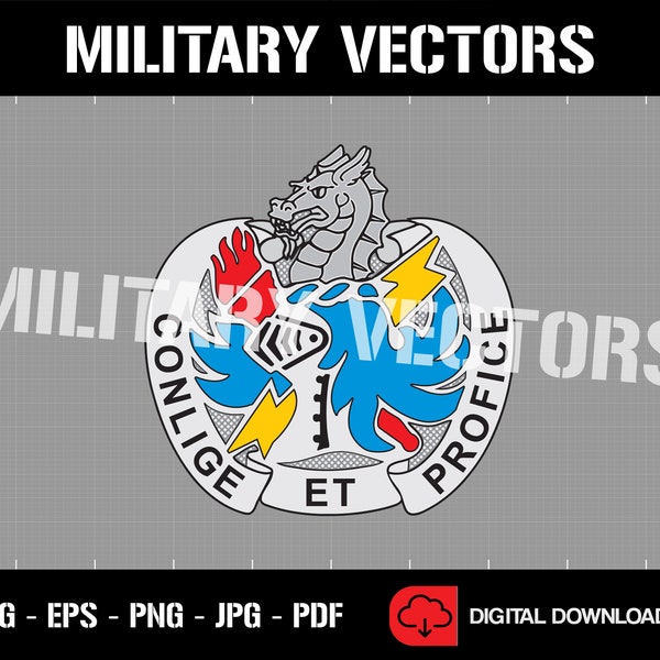 U.S. Army 202nd Military Intelligence Battalion - Military Intel - Patch Logo Decal Emblem Crest Insignia - Digital SVG Vector Cricut File