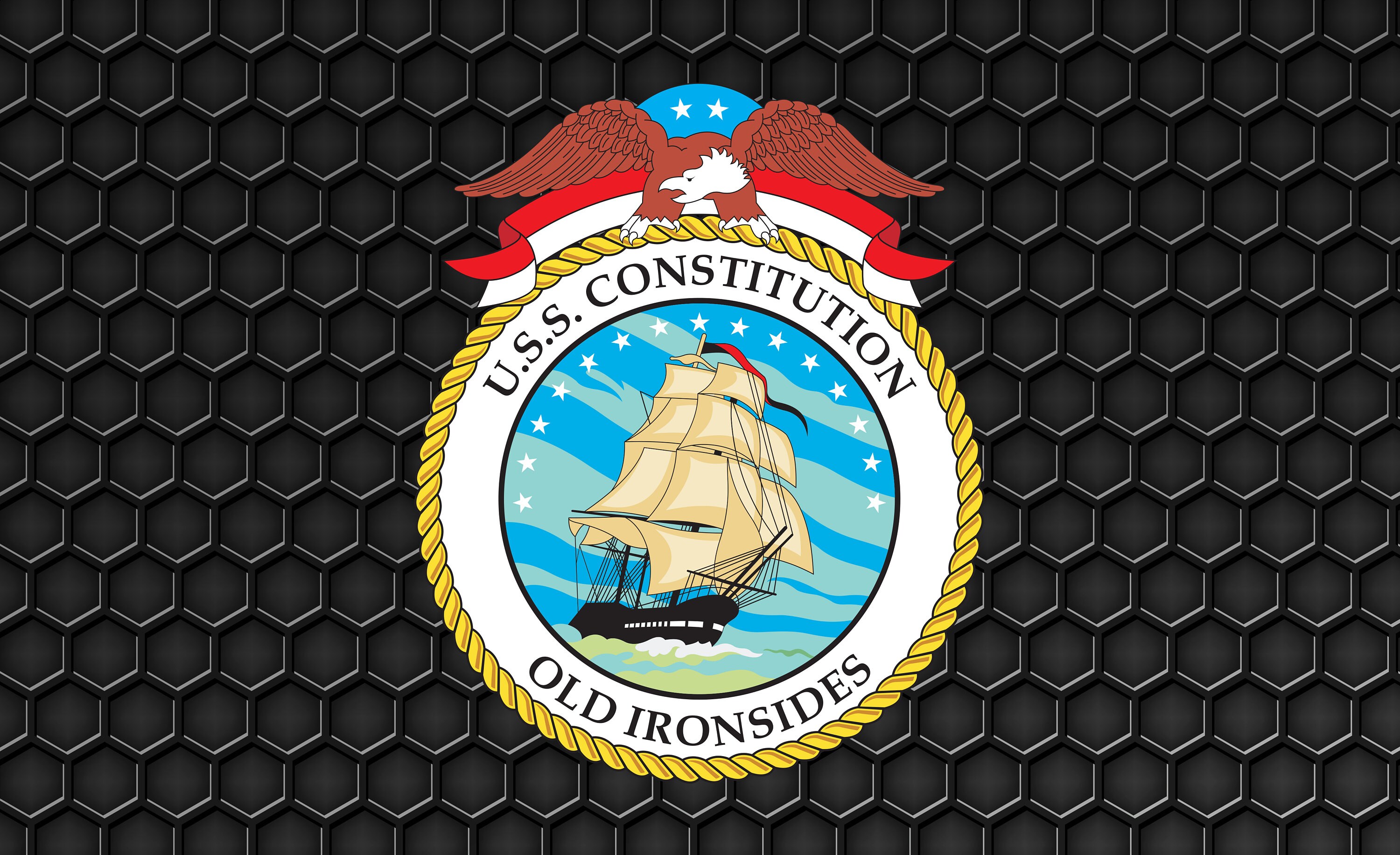 US Navy USS Constitution "Old Ironsides" - Patch Pin Logo Decal Emblem Crest Insignia - Digital Eps Vector Cricut File