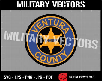 Ventura County Sheriff - Law Enforcement - Patch Logo Decal Emblem Crest Insignia Badge - Digital SVG Vector Cricut File