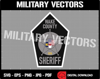 Wake County Sheriff - Law Enforcement - Patch Logo Decal Emblem Crest Insignia Badge - Digital SVG Vector Cricut File