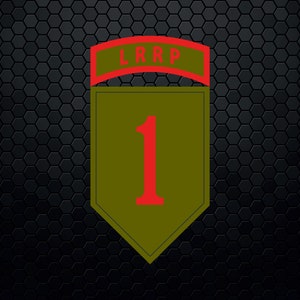 1st Infantry Division (1st ID) LRRP - Vietnam War - Logo Emblem Crest Insignia - Digital Svg Vector Cricut File