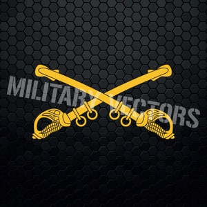 U.S. Army Cavalry Branch - Patch Logo Decal Emblem Crest Insignia - Digital Svg Vector Cricut File