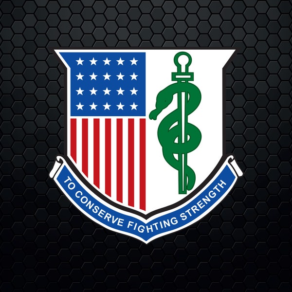 U.S. Army Medical Corps Branch - Patch Logo Decal Emblem Crest Insignia - Digital Svg Vector Cricut File