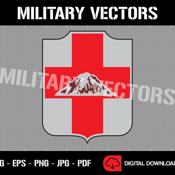 U.S. Army 56th Medical Battalion - Medical Corps Patch Logo Decal Emblem Crest Insignia - Digital SVG Cricut Vector Cnc Cut File