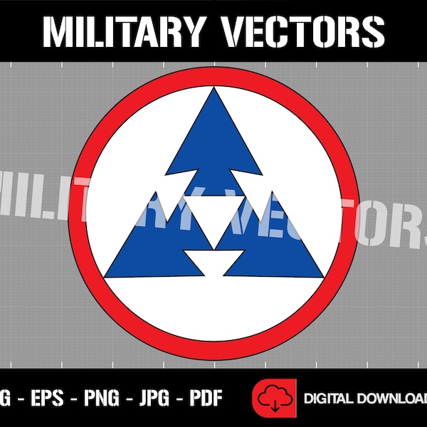 U.S. Army 3rd Sustainment Command - Patch Pin Logo Decal Emblem Crest Insignia - Digital SVG Vector Cricut File