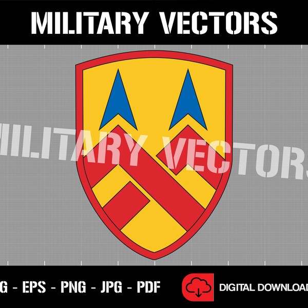 U.S. Army 377th Sustainment Command - Patch Pin Logo Decal Emblem Crest Insignia - Digital SVG Vector Cricut File