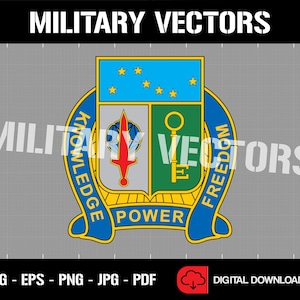 Amerikanska arméns 250:e militära underrättelsebataljon - Militär underrättelsetjänst - Patch Logo Dekal Emblem Crest Insignia - Digital SVG Vektor Cricut-fil