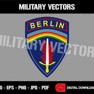U.S. Army Berlin Brigade - Guerra Fredda - Patch Pin Logo Decal Emblem Crest Insignia - Digital SVG Vector Cricut File