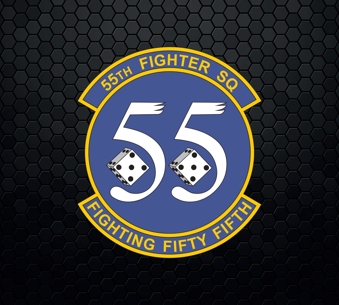 USAF 55th Fighter Squadron - Air Force 55th FS - Logo Decal Emblem ...