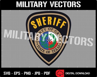 Gregg County Sheriff's Office - Law Enforcement - Patch Logo Decal Emblem Crest Insignia Badge - Digital SVG Vector Cricut File
