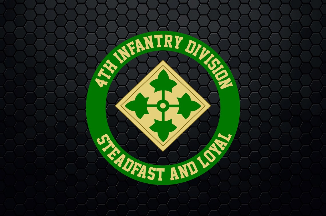 US Army 4th Infantry Division Patch Logo Decal Emblem Crest Etsy
