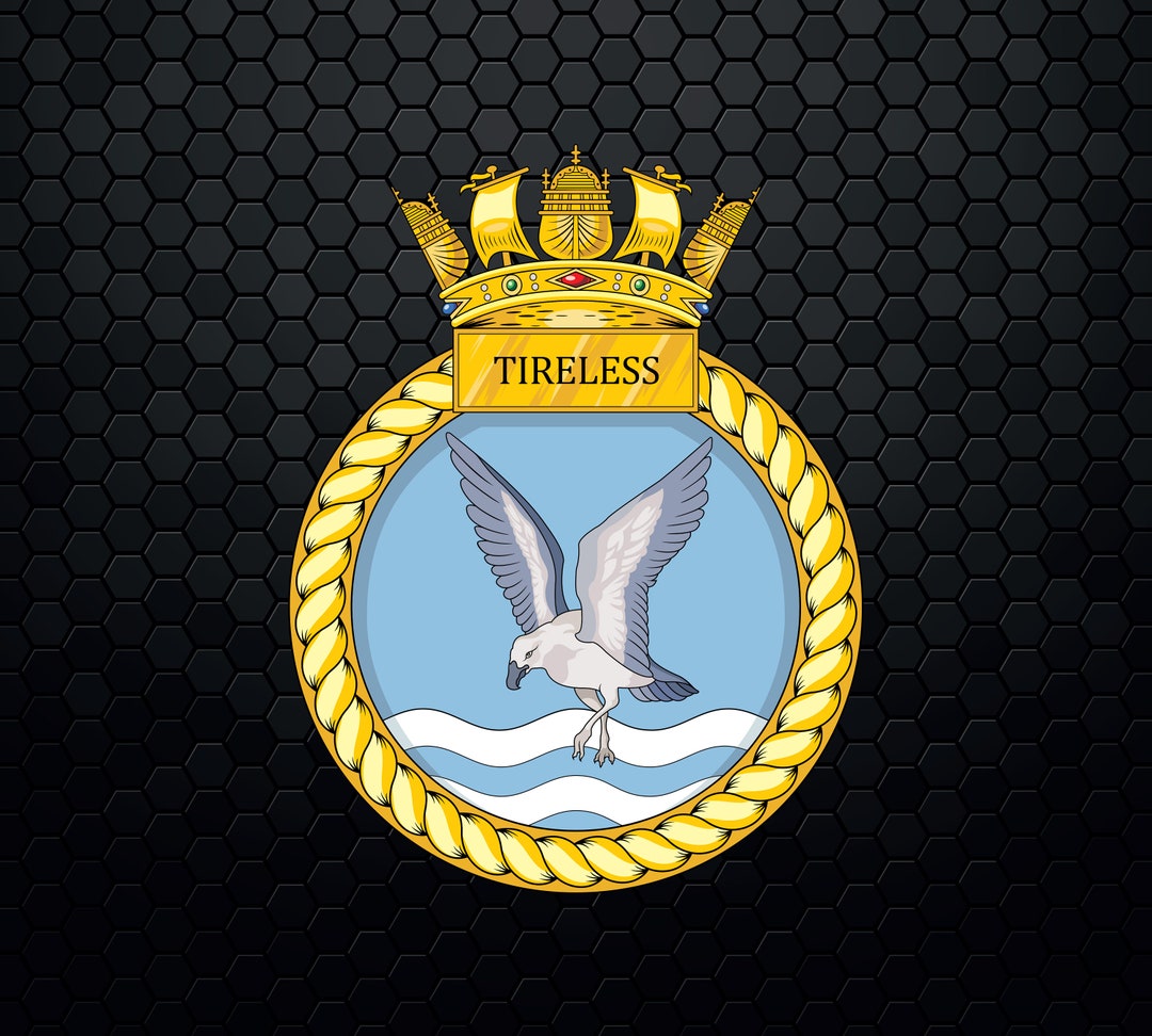 HMS Tireless - British Royal Navy Submarine - Cap Badge Logo Decal ...
