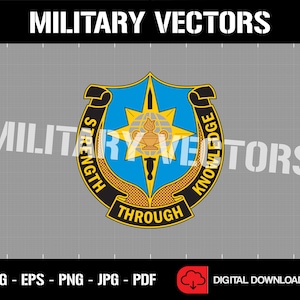 Amerikanska arméns 141:a militära underrättelsebataljon - Militär underrättelsetjänst - Patch Logo Dekal Emblem Crest Insignia - Digital SVG Vektor Cricut-fil