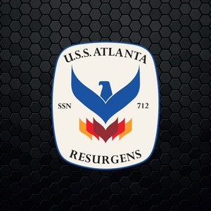 USS Atlanta (SSN-712) Angriff U-Boot - Patch Logo Aufkleber Emblem Wappen Insignien - digitale Svg Vektor Cricut Datei