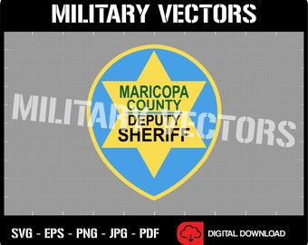 Maricopa County Sheriff's Office - Law Enforcement - Patch Logo Decal Emblem Crest Insignia Badge - Digital SVG Vector Cricut File