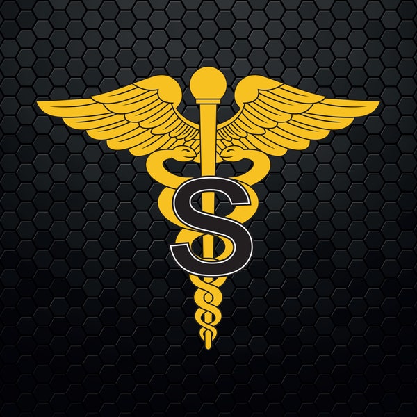 U.S. Army Medical Specialist Corps Branch - Patch Logo Decal Emblem Crest Insignia - Digital Svg Vector Cricut File