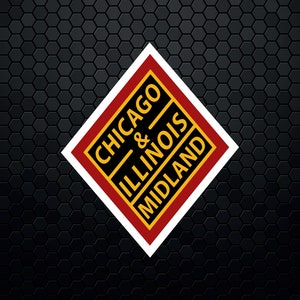 Chicago &Illinois Midland Railroad - Logo Decal Embleem Crest Insignia - Digital Svg Eps Vector Cricut Bestand